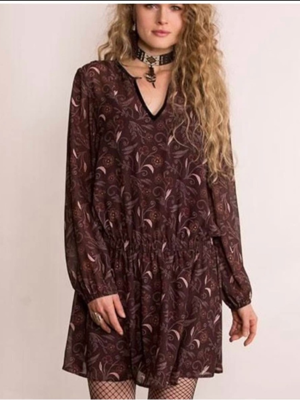Double D Ranch Mulberry Leaves Dress 1X NWOT